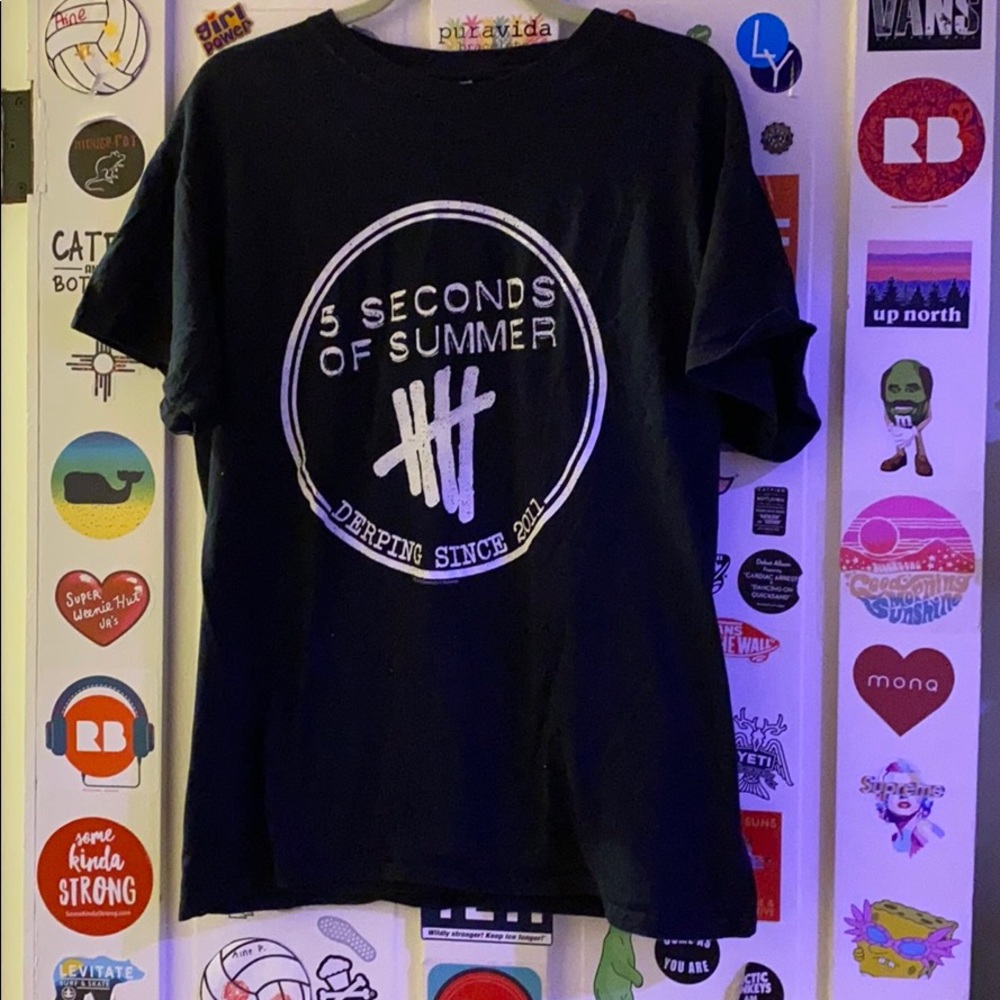 Black 5SOS Authentic 2014 Tour T-shirt